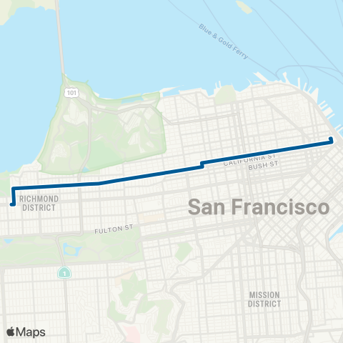 Muni California map