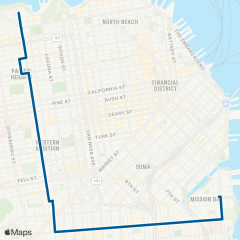 Muni Fillmore map