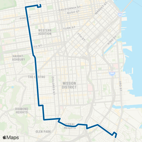 Muni Divisadero map