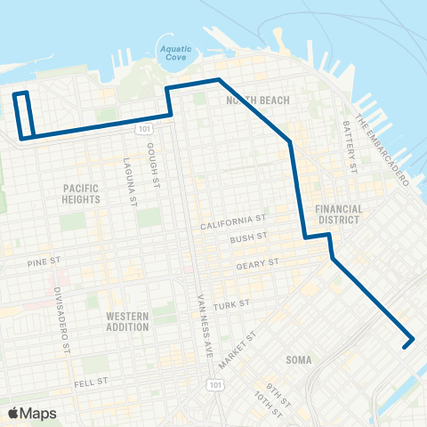 Muni Stockton map