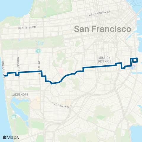 Muni Quintara - 24th Street map