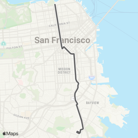 Muni San Bruno Owl map