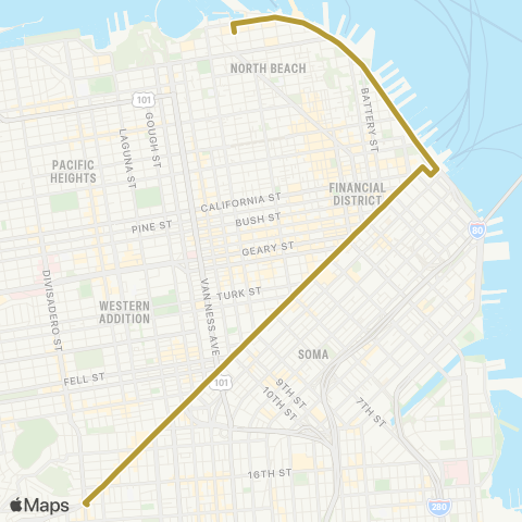 Muni Market & Wharves map