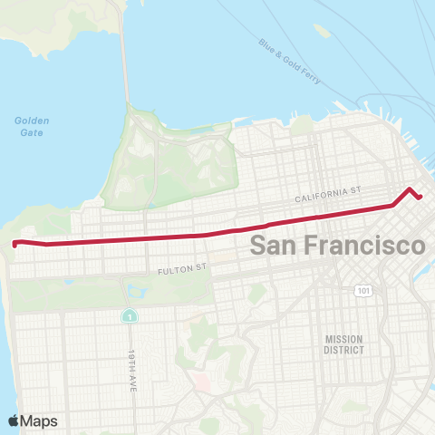 Muni Geary Rapid map