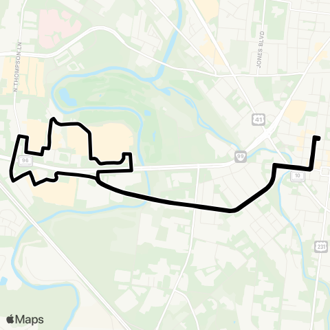 Murfreesboro Transit Old Fort map