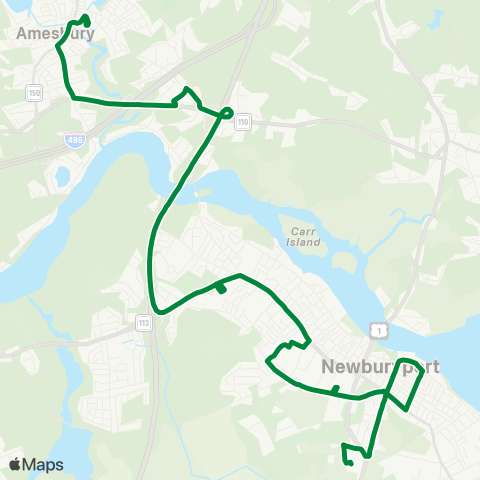 Meva Transit Newburyport Cr - Amesbury map