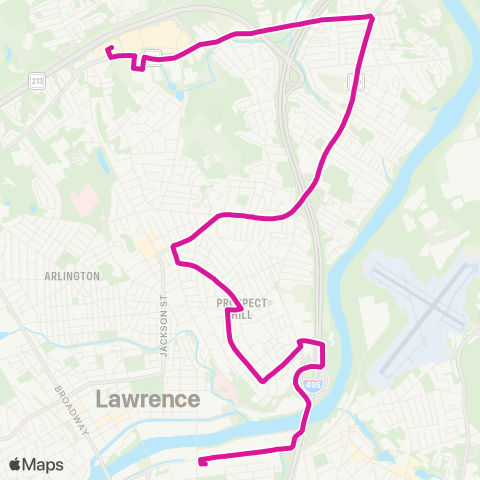 Meva Transit Prospect Hill via Howard / Ferry map