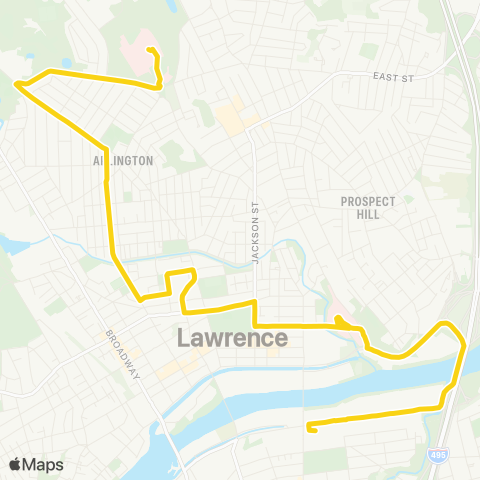 Meva Transit Holy Family Hosp via Hampshire and Lawrence Streets map