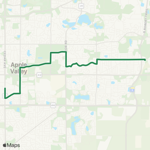 MVTA Apple Valley-Rosemount map