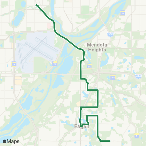 MVTA Eagan-46th Street LRT map