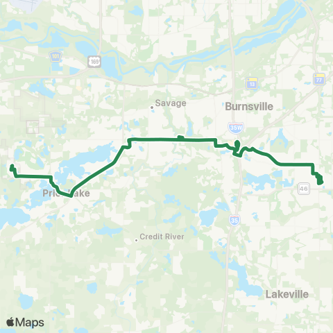 MVTA Apple Valley-Burnsville-Savage-Mystic map