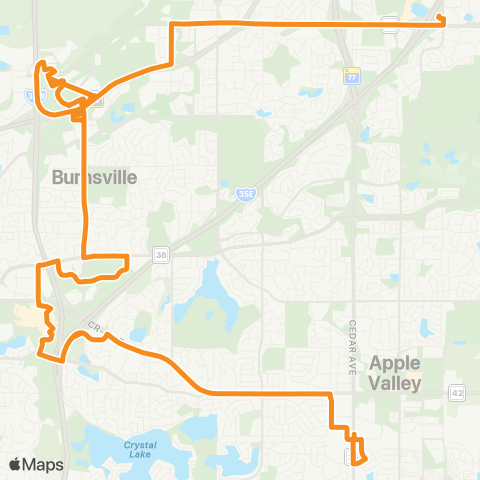 MVTA Orange Link: Apple Valley-Burnsville-Eag map