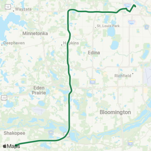 MVTA Shakopee-Mpls map