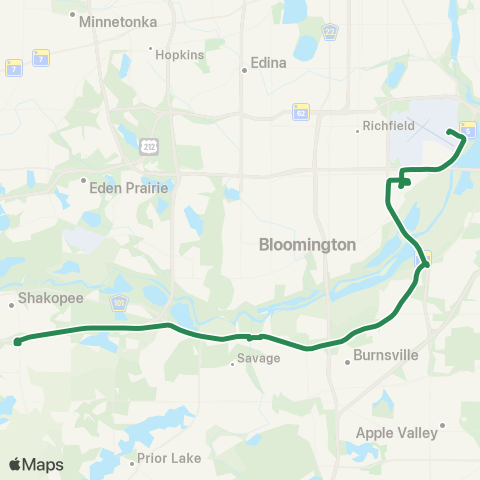 MVTA Shakopee-Burnsville-MOA-Msp Airport map