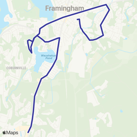 MetroWest RTA Route 4S map