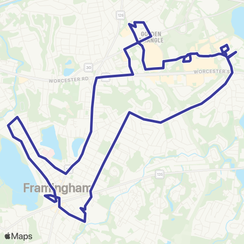 MetroWest RTA Route 4N map