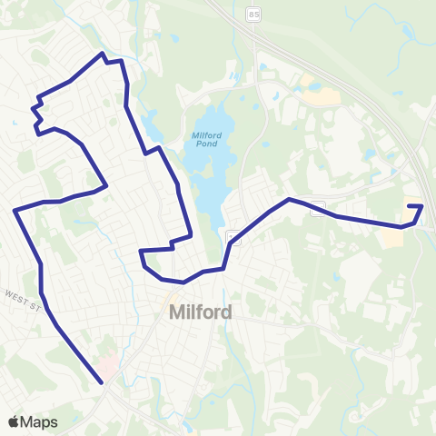 MetroWest RTA Route 14 map