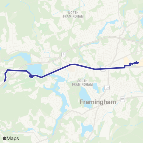 MetroWest RTA Route 9 map