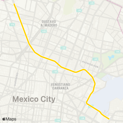 Metro Politécnico - Pantitlán map