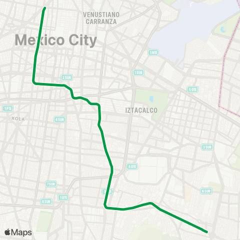 Metro Garibaldi - Constitución de 1917 map