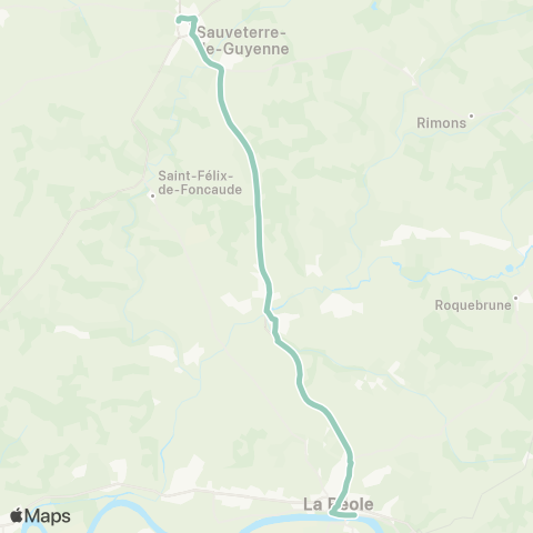 Nouvelle-Aquitaine Cars 33 La Reole - Sauveterre par Bagas map