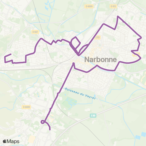 Citibus Narbonne - St-Jean St-Pierre > Cinémas map