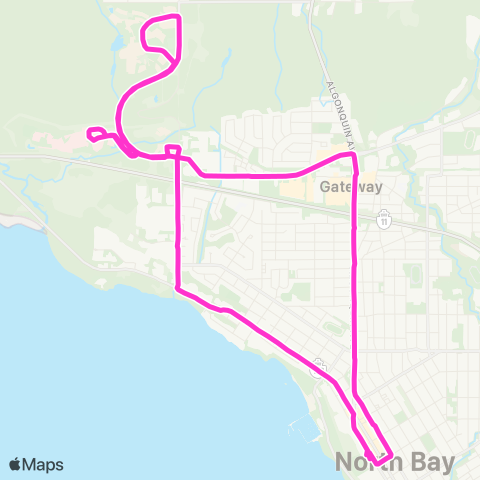 North Bay Transit College / University map