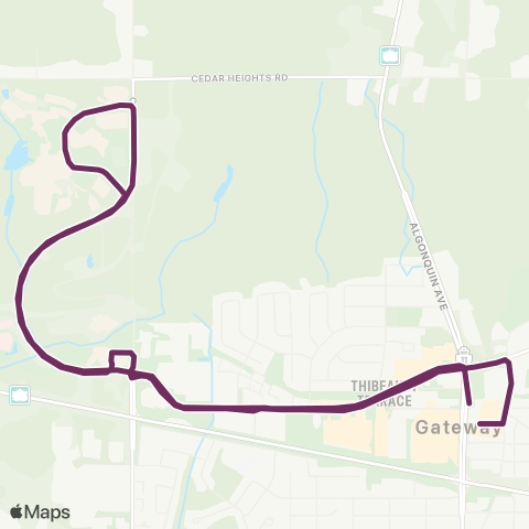 North Bay Transit McKeown Corridor map