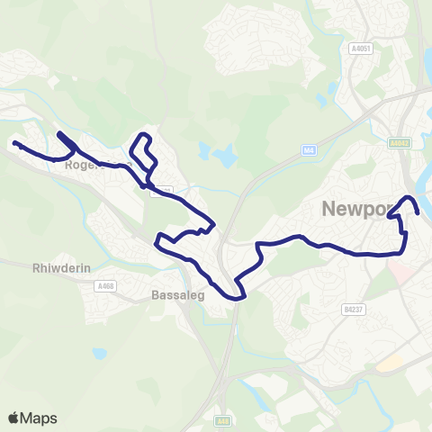 Newport Bus  map