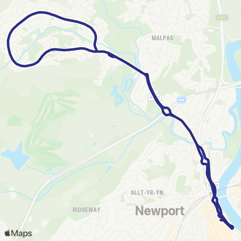 Newport Bus  map