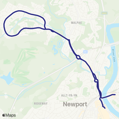 Newport Bus  map