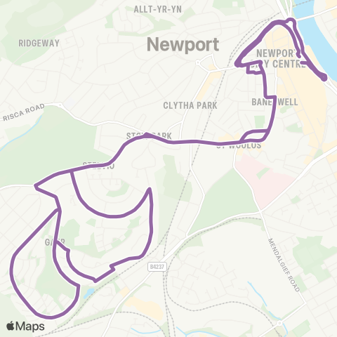 Newport Bus  map