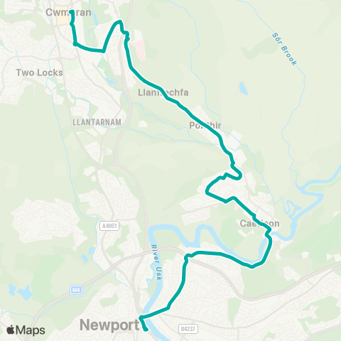 Newport Bus  map