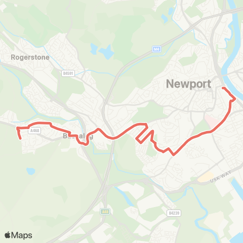 Newport Bus  map