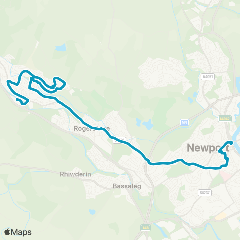 Newport Bus  map