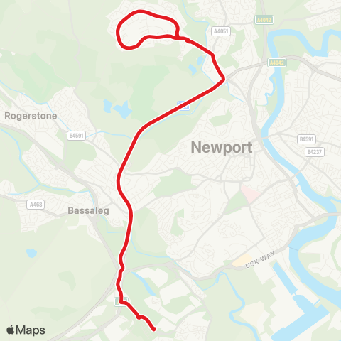 Newport Bus  map