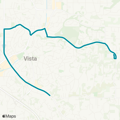 NCTD Monte Vista - Rancho Minerva MS map