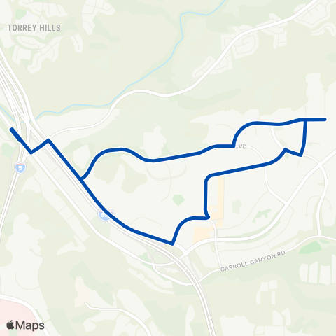 NCTD Sorrento Mesa Coaster Connection map