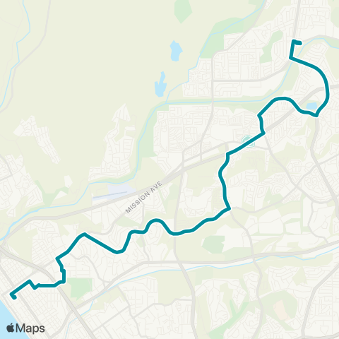 NCTD Oceanside TC - Town Center North map