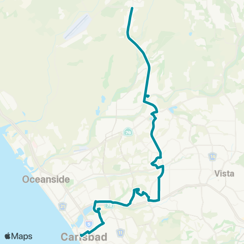 NCTD Coll Bl Sprinter Sta - 22 Area via Vandegrift map