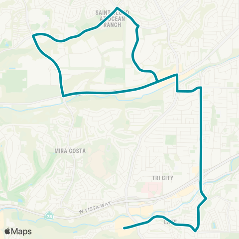 NCTD College Sprinter - Quarry Creek map