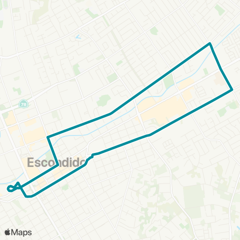 NCTD Escondido Circulator (CCW) map