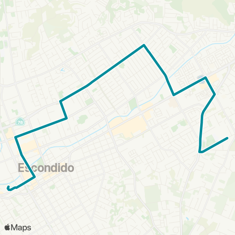 NCTD Escondido TC - Orange Glen High School map