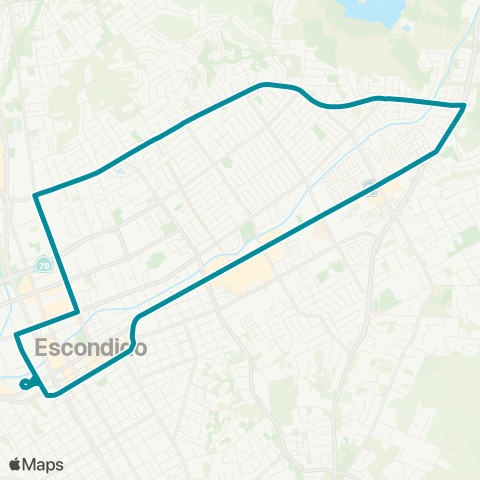 NCTD N. Broadway to El Norte Parkway map