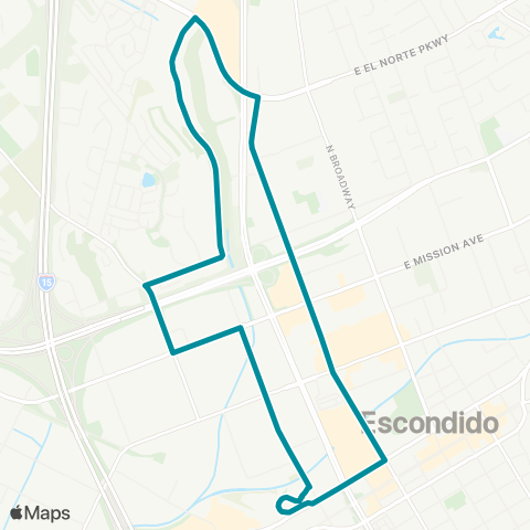 NCTD Morningview & Escondido Blvd (Clock) map