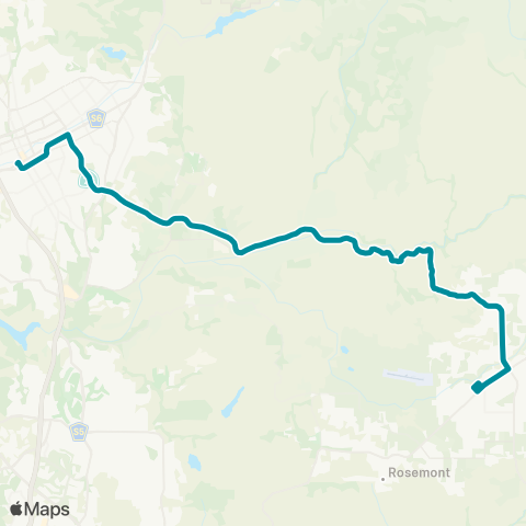 NCTD Escondido - Ramona map