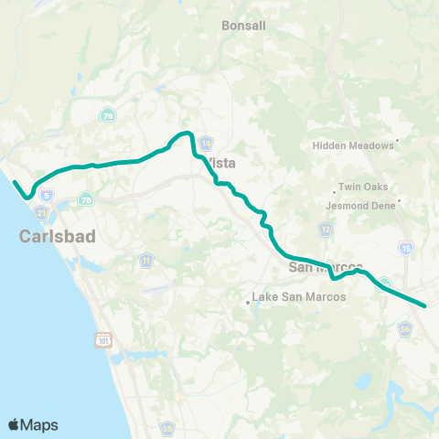 NCTD Sprinter map