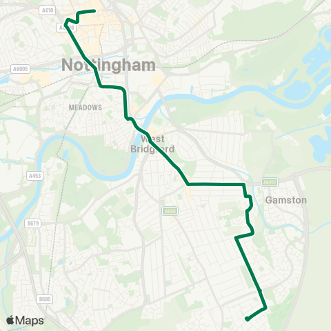 Nottingham City Transport  map