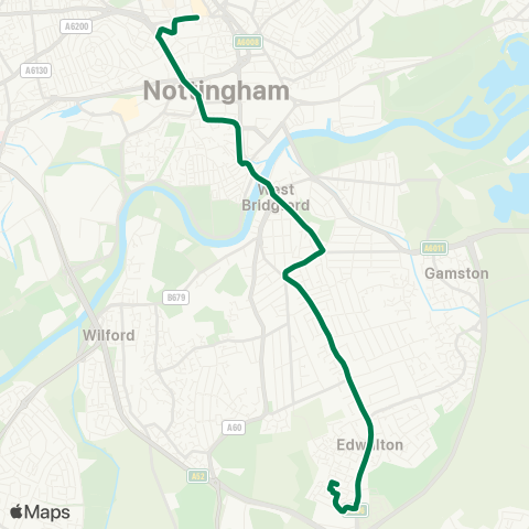 Nottingham City Transport  map