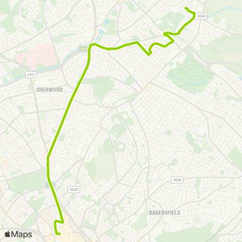 Nottingham City Transport  map